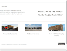 Tablet Screenshot of palletsystemsandrecycling.com
